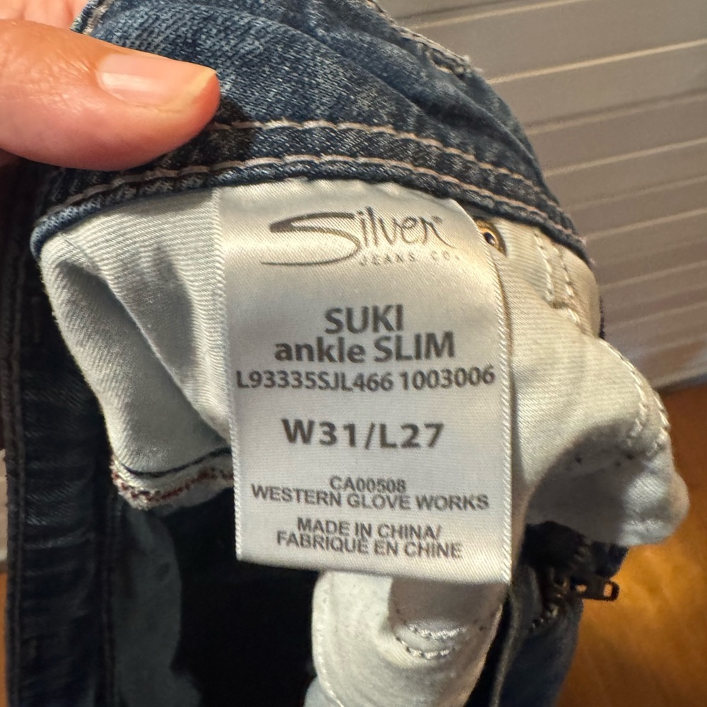 Silver Jeans Dark Blue Straight Leg Women's Jeans - Picture 3 of 3